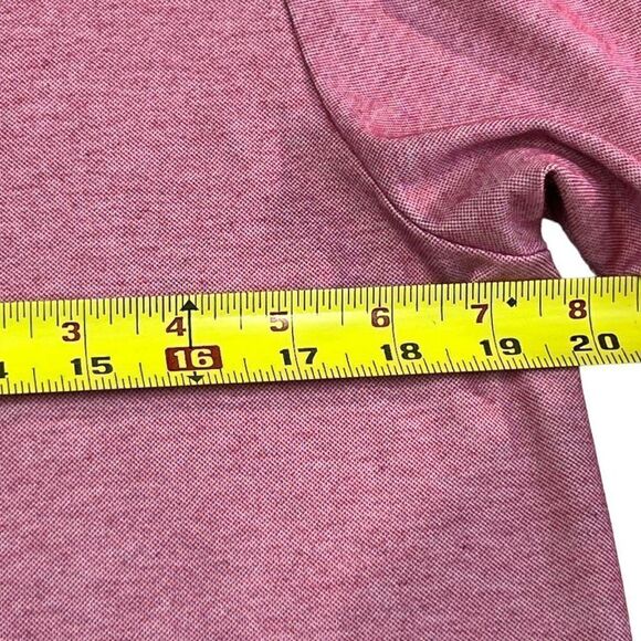 Travis Mathew Mens Collared Short Sleeve Golf Polo Shirt Heather Red Medium - Picture 5 of 10